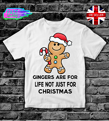 Ginger Funny Kids T-shirt girocollo Ragazzi Ragazze Adulti Da Uomo T Shirt Xmas Natale #1