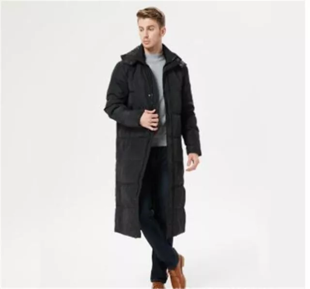 Mens Winter Duck Down Jackets Overcoat Parka Thick Lengthen Hooded Outwear Warm