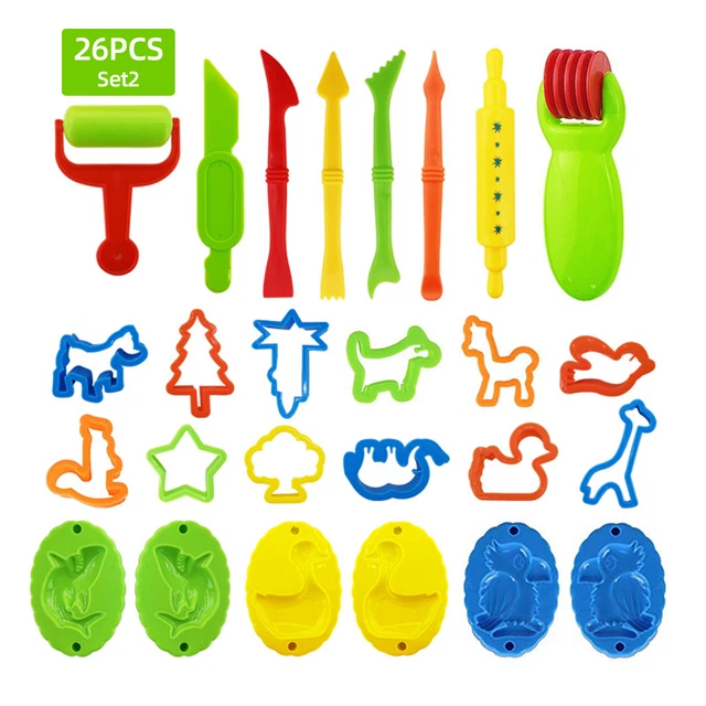 Knete  Kneten Set 26 Stk Knetmasse Formen Kinder H6W3