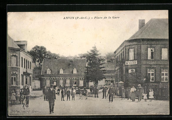 CPA ANVIN, PLACE de la Gare 1921 EUR 7,00 - PicClick FR