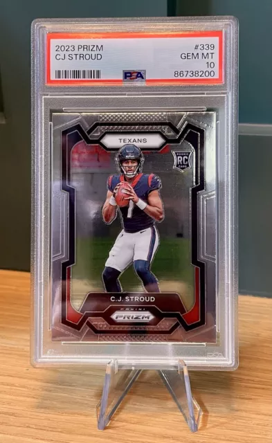 2023 Cj Stroud Panini Prizm Base Rc Rookie Psa 10 Gem Mint #339 Houston Texans