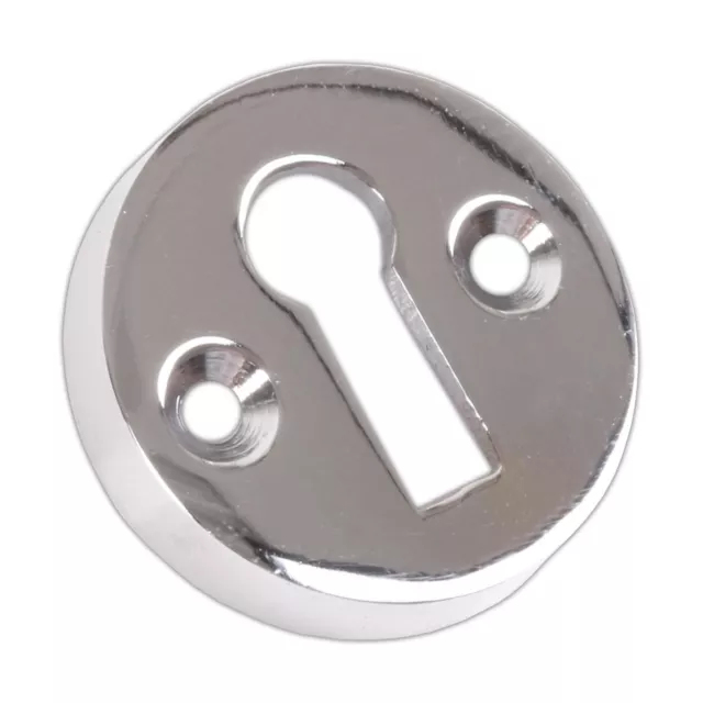 KEY HOLE PLATE Silver 3CM Round Circular Door Surround Metal Escutcheon Door UK