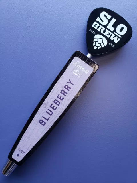 SLO Brew Blueberry Blonde Ale Tap Handle - Double sided/Guitar Pick