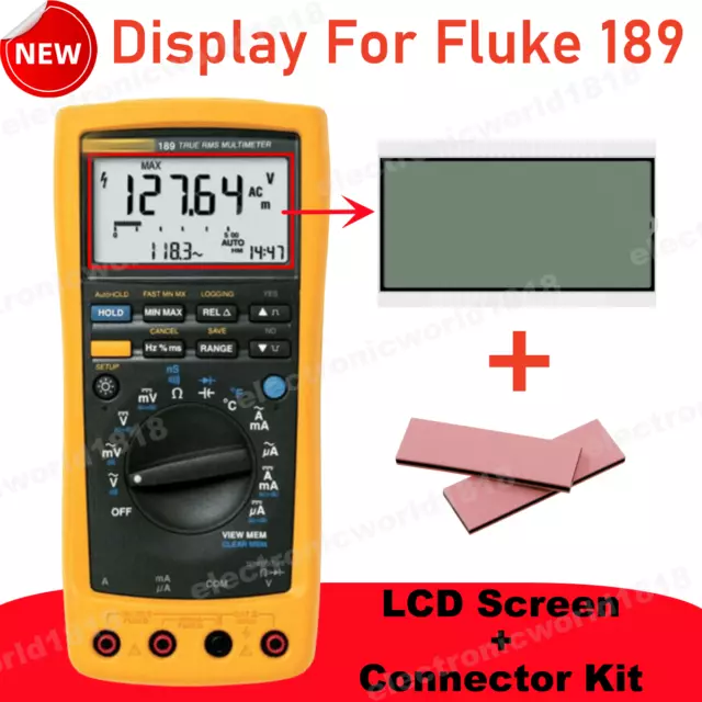 Per Fluke 189 True RMS multimetri industriali digitali riparazione schermo LCD