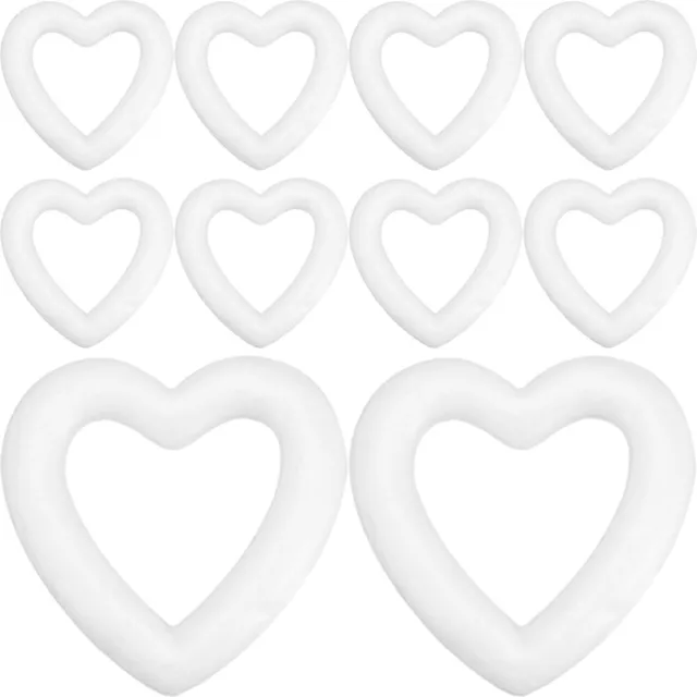 10 Pcs Herzförmiger Schaum Kranz Liebesblase Hochzeitsdeko Bastelmaterial