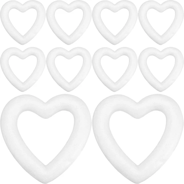 10 Pcs Herzförmiger Schaum Kranz Liebesblase Hochzeitsdeko Bastelmaterial