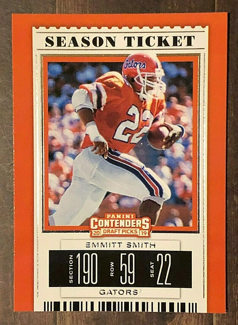 2019 Panini Contenders Emmitt Smith, Season Ticket Card #37, Dallas Cowboys