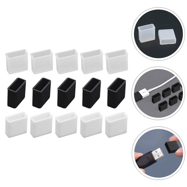 30 Pcs De Port cache USB en caoutchouc Bouchon Anti-poussière Prise cache USB en