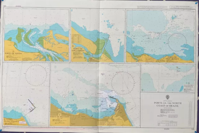 Admiralty 526 PORTS ON THE NORTH COAST OF BRAZIL SOUTH AMERICA MARINE Map Chart