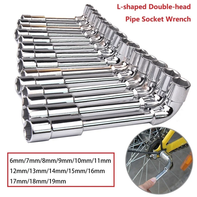 Llave hexagonal doble cabezal en forma de L llave de tornillo llave de enchufe bruja