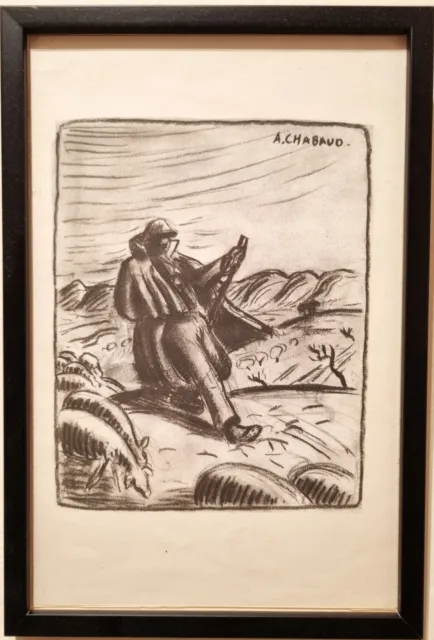 Auguste Chabaud(1882-1955) Le Berger. Litho Gravure. Graveson. Mas Provence.