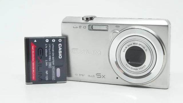 CASIO EXILIM EX-H10 Silver Compact Digital Camera With Box From