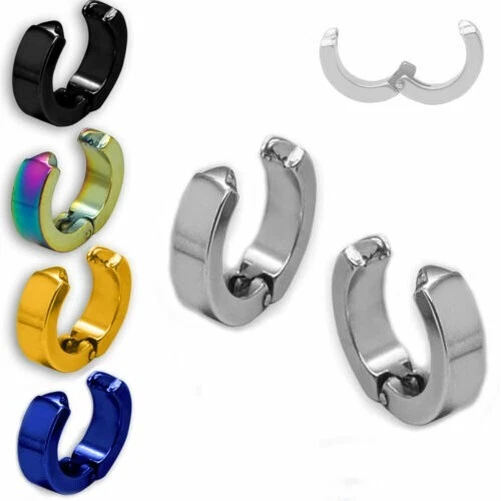 Orecchini Pieghevoli Creoli Huggies In Acciaio