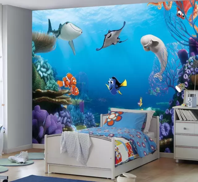 Buscando A Dory Disney Papel Pintado Foto Mural Pared 399x259cm Nemo Azul Imagen