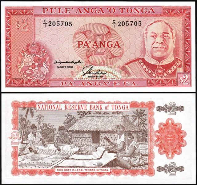 Tonga 2 Paanga 1992, UNC, P-26, Prefix C/I