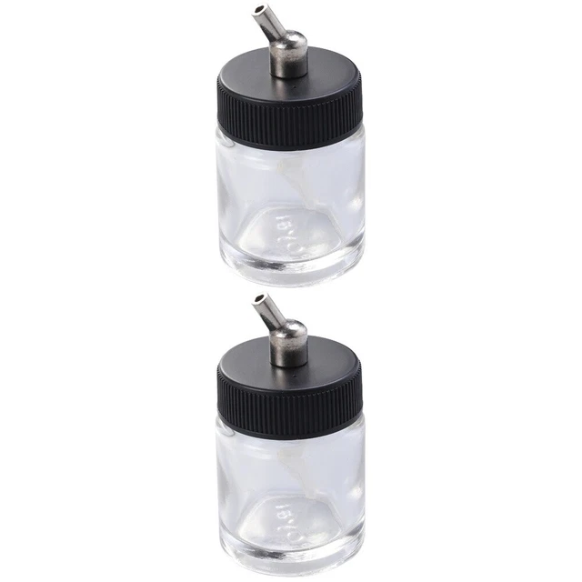 2pcs Glass aerografo 22CC Bottiglie Pot Pot Professional Paint Tazza Modello