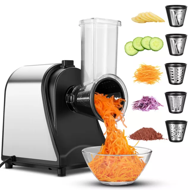 Electric Cheese Grater 250W Electric Vegetable Cutter Electric Slicer Shredder！