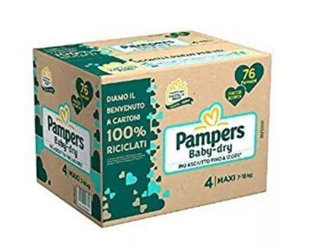 Pampers Baby Dry Quadripack Pannolini Taglia 4 Misura Offerta 68 Pannolini