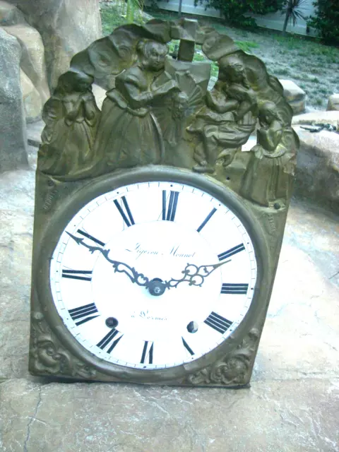 *Antique French Comtoise/Morbier Wall Clock *Antique French Comtoise/Morbier Wall Clock