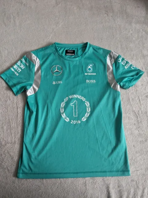 Mercedes F1 - Team Issue GP Winners 2016 Shirt - Small