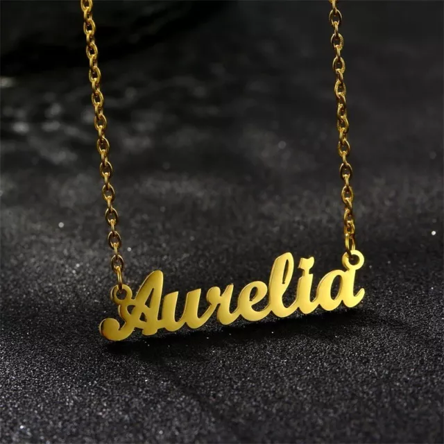 Fashion Personalized Name Custom Necklace Stainless Steel Pendant Jewelry Gift