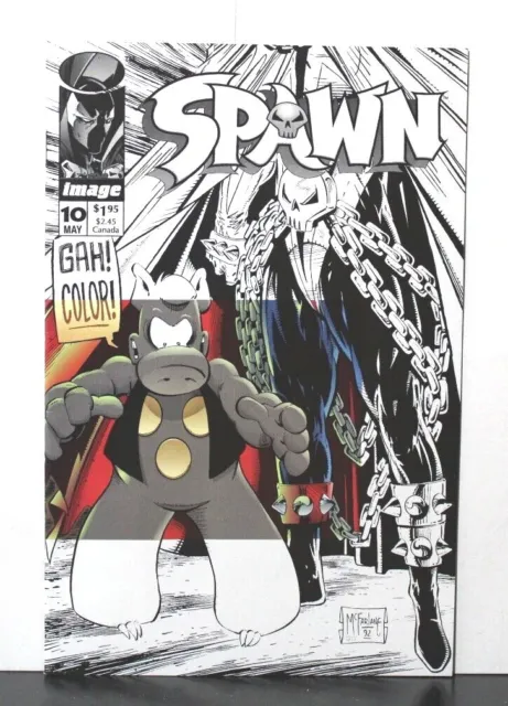 Spawn # 10 May 1993 - Image - Todd McFarlane - Cerebus on cover - Dave Sim