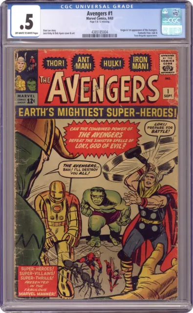 Avengers #1 CGC 0.5 1963 4385185004 1st app. the Avengers