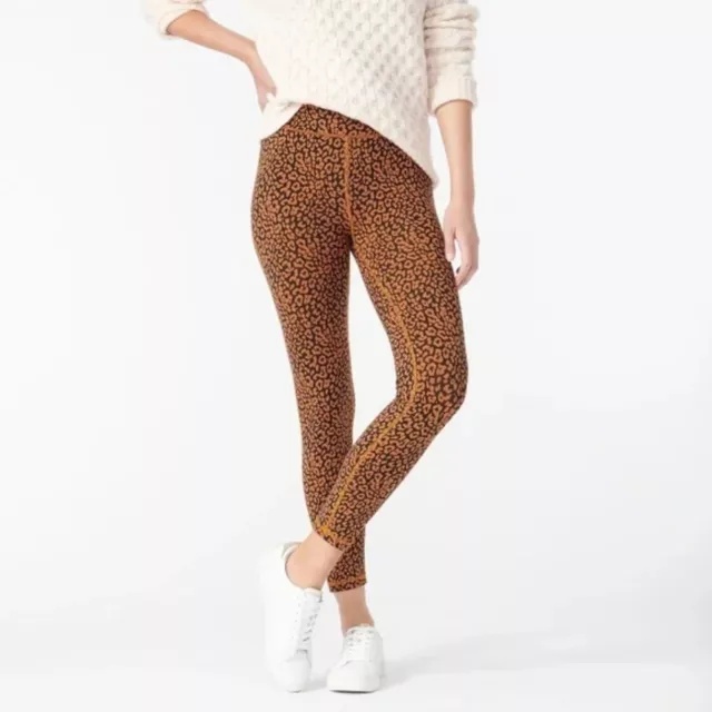 J. CREW Weekend High Rise Leopard Animal Print 7/8 Leggings Size S