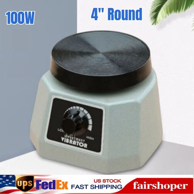 4" Dental Vibrator Round Lab Speed-Adjustable Variable-Intensity Oscillator 110V