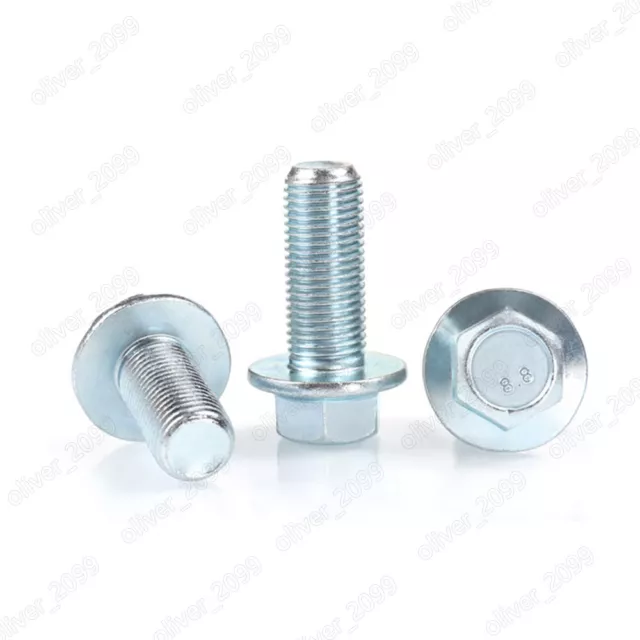 Bulloni testa flangia esagonale filo sottile acciaio zincato 8,8 M10 M12