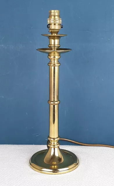 Vintage Solid Brass Lamp Base, Candlestick Style, 38Cm Tall