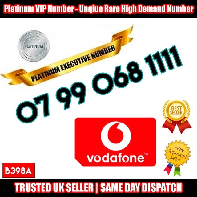 Platinum Number Golden Number VIP SIM - 07 99 068 1111  - Rare Numbers - B398A