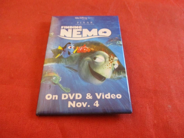 Nemo First Released FINDING NEMO DISNEY Pixar DVD VHS Video Release Promo Pin Button ...