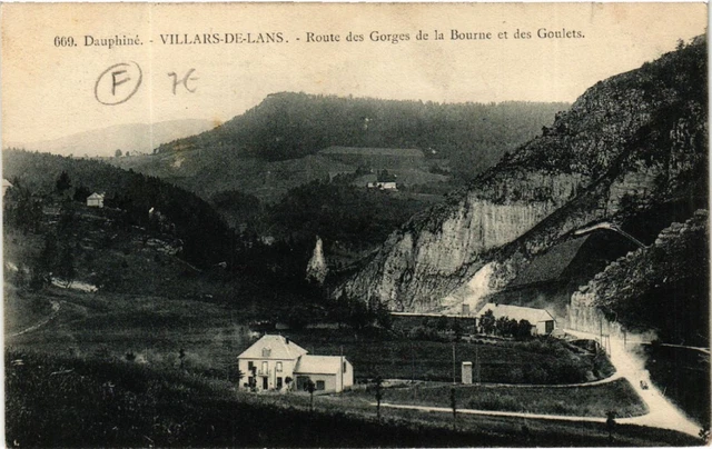 Tirage Photographique Albuminé Vintage (circa 1875) - 'Gorges D'Engins, Route Du Villard De Lans' - Format 12x22 Cm