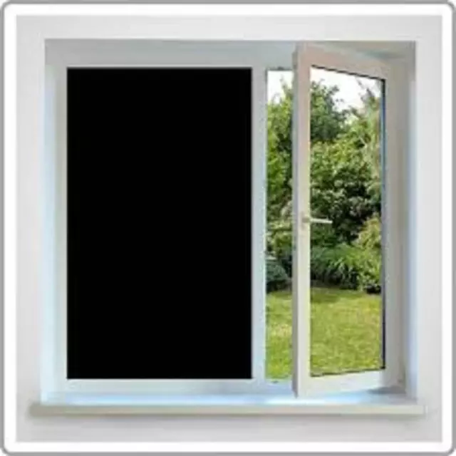 12" X 100 Ft Roll Blackout Film Privacy For Office,Bath,Glass Door,Store,Schools 3