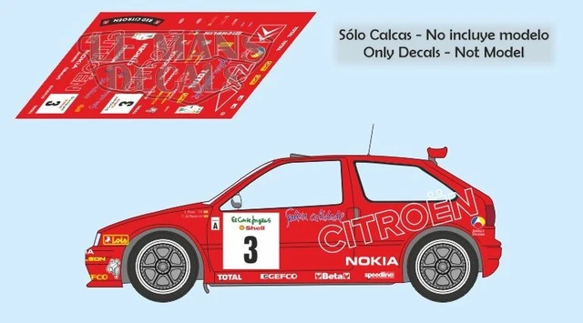 kitページ DECALS CITROEN ZX Kit Car Rally Canarias 1998 1:32 1:43 1:24 slot