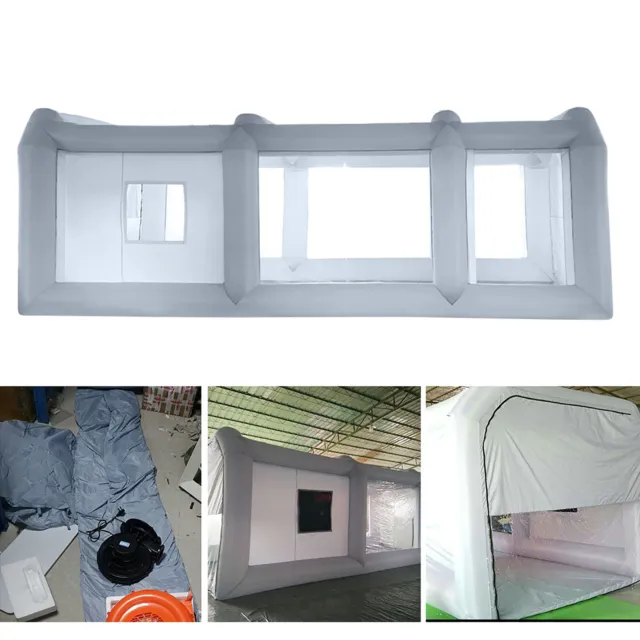 23 * 9.8 * 8.2ft Portable Mobile Inflatable Car Spray Paint Booth Custom Tent U☽