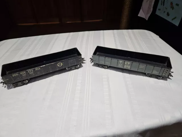 MARX 3552 PENNSYLVANIA & T&P GONDOLA CARS (VERY NICE) 1950,s