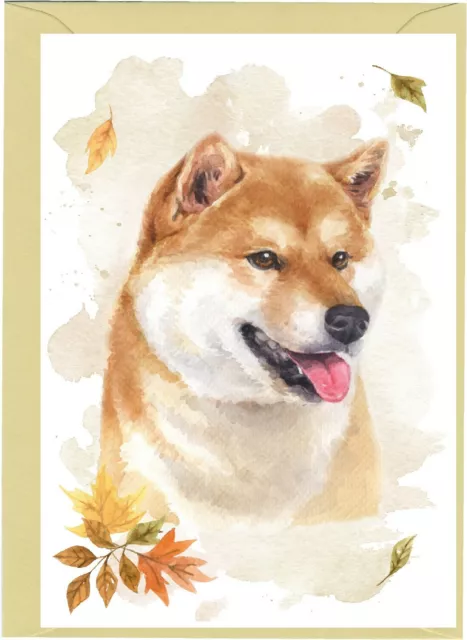 Shiba Inu Dog (4"x 6") Blank Card ideal for any occasion - by Starprint