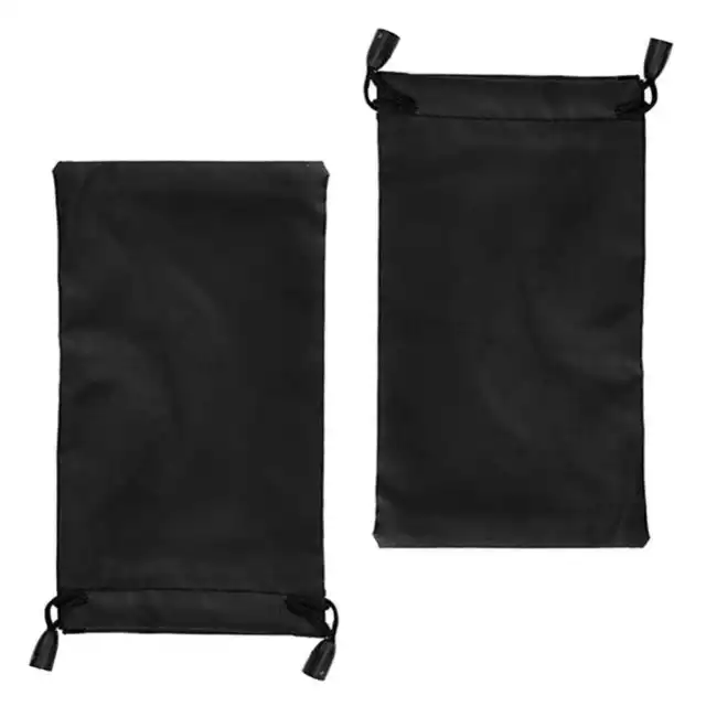 2x Borsa Custodia Porta Occhiali Nylon Sacchetto Cover per Smartphone MP3 Nero