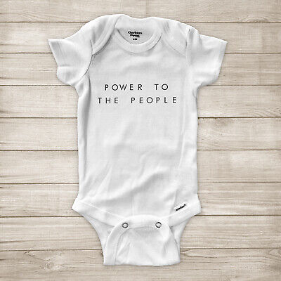 Power to the People Activist Civil Rights Equality BLM Vote Baby Infant Bodysuit