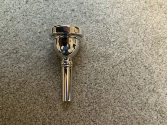 Vincent Bach 5 Small Bore Trombone Mouthpiece In Silverplate