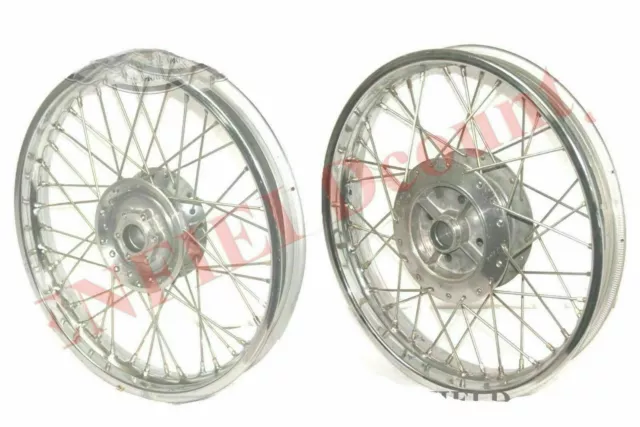 ROYAL ENFIELD 19 Front And Rear Steel Wheel Rim Pair For 40 Spokes