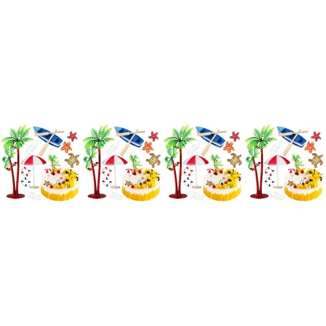 40 pz kit decorazione torta decorativa decorazioni torta spiaggia per festa