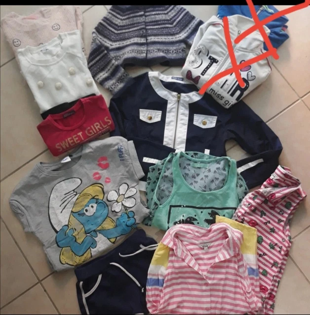 lotto stock abbigliamento bimba 7/8 anni 11 pezzi