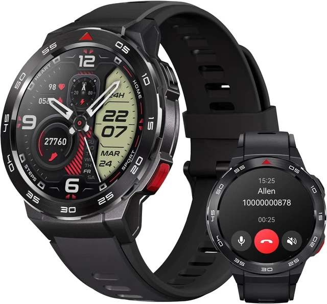 Smartwatch CyberDyer Militare 1.32” – Chiamate Bluetooth, Cardio, Sonno, 19 Modalità Sport IP67, Per IOS E Android