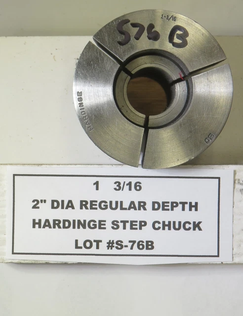 Hardinge Hardened 2" Regular Depth Step Chuck -  1-3/16" Dia - Lot # S76B-Rd
