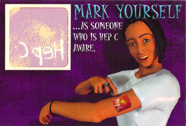 V05393 Australia Avant Card #5393 Mark Yourself Hep C Aware postcard