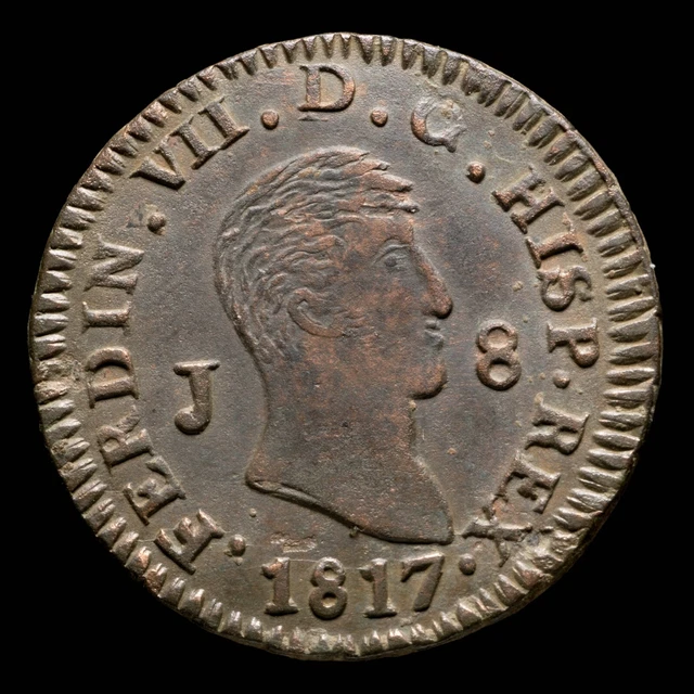 1817, 8 Maravedis Fernando VII, Jubia  Mint - 29 mm / 10.65 gr.