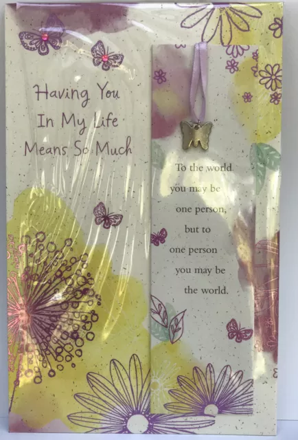 Butterfly Flowers Happy Birthday Bookmark American Greetings Card